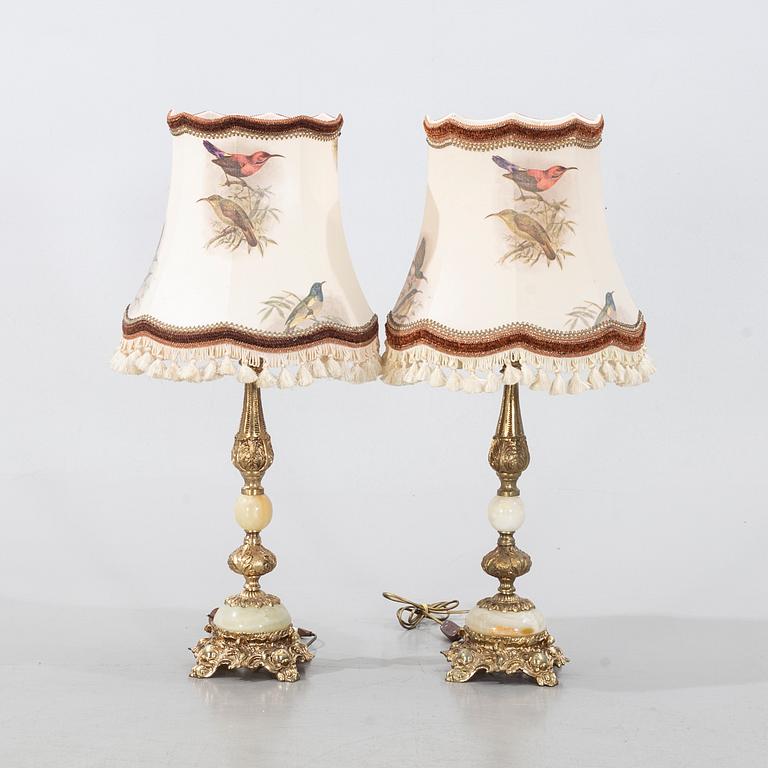 A PAIR OF TABLE LAMPS, 1970/80's.