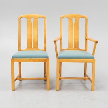 Carl Malmsten, a set of twelve 'Ambassadör' chairs, Åfors Möbelfabrik.