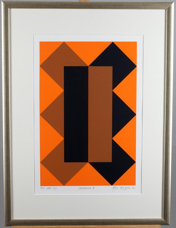 PAUL OSIPOW, serigrafi, signerad och daterad -90, numrerad Tait. vedos 11/15.