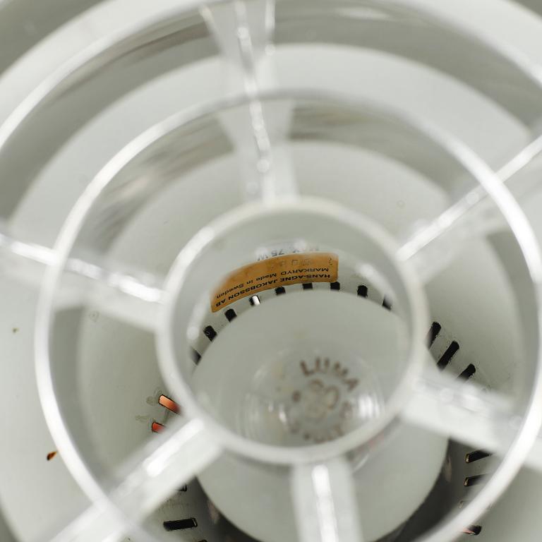 HANS-AGNE JAKOBSSON, a pair of brass ceiling lamps, Markaryd, 1960/70s.