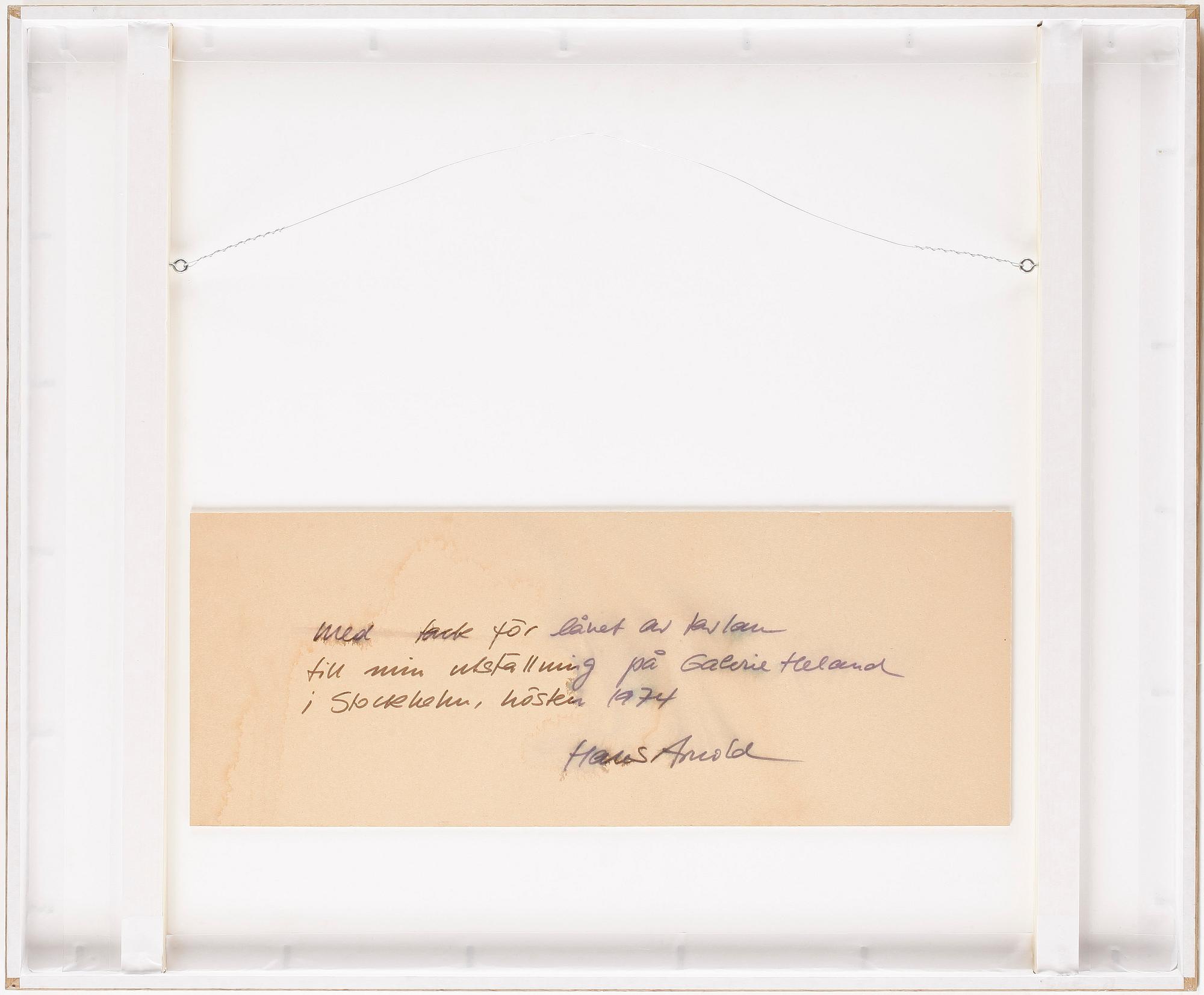 HANS ARNOLD, blandteknik, signerad.