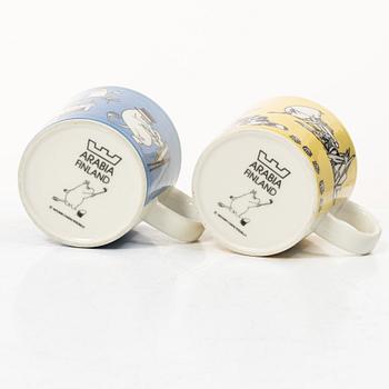 Arabia, two Moomin mugs, Finland, 1990-96.