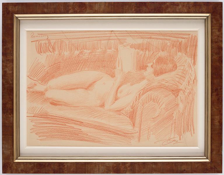 Anders Zorn, Reclining woman.