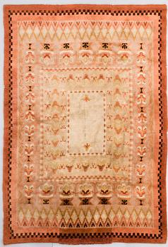 A Finnish 1930-40s ryijy rug. Circa 270 x 180 cm.