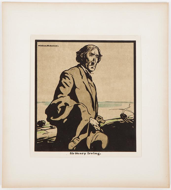 William Nicholson, portfolio with 12 woodcuts. Dated 1899.
