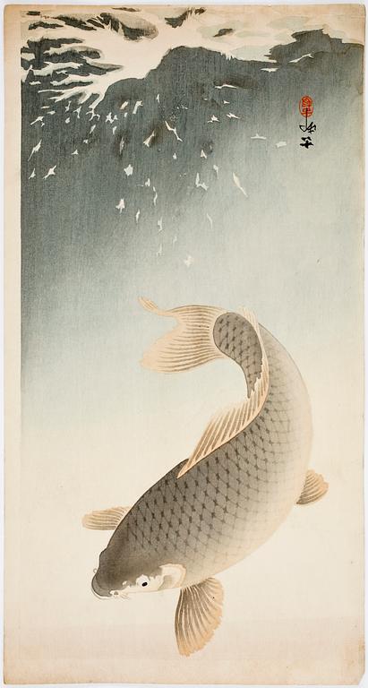 OHARA KOSON (KANAZAWA), träsnitt, 9 st, Japan.