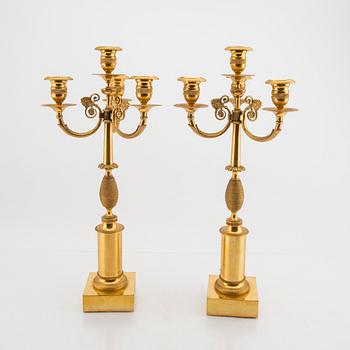 A pair of Empire style candelabras first half of the 20tyh century.