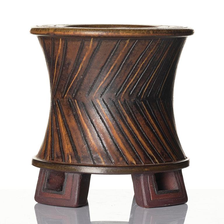 Wilhelm Kåge, a "Farsta" stoneware vase, Gustavsberg Studio, 1959.