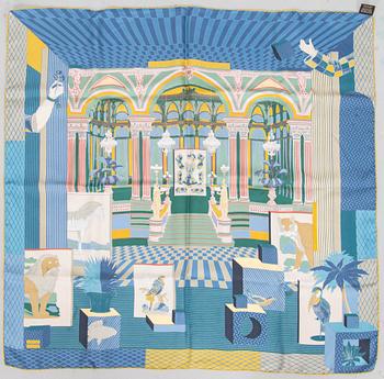 Hermès, a 'Grand Théâtre Nouveau' silk scarf.