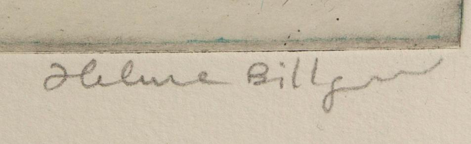 Helene Billgren, litografi, signerat, numrerat 96/250.