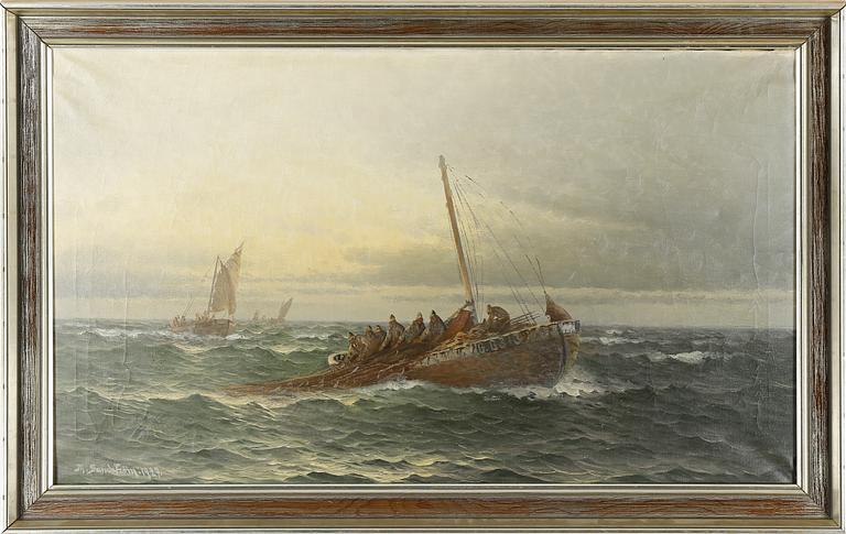 JOHAN OSSIAN ANDERSSON, olja på duk, signerad Th Sandström (pseudonym för J.O Andersson) och daterad 1927.