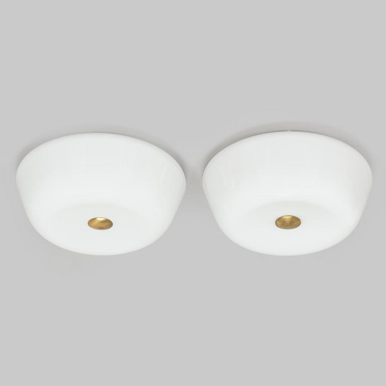 Lisa Johansson-Pape, A set of two mid-20th century ceiling lights, model 1116, Orno, Finland.