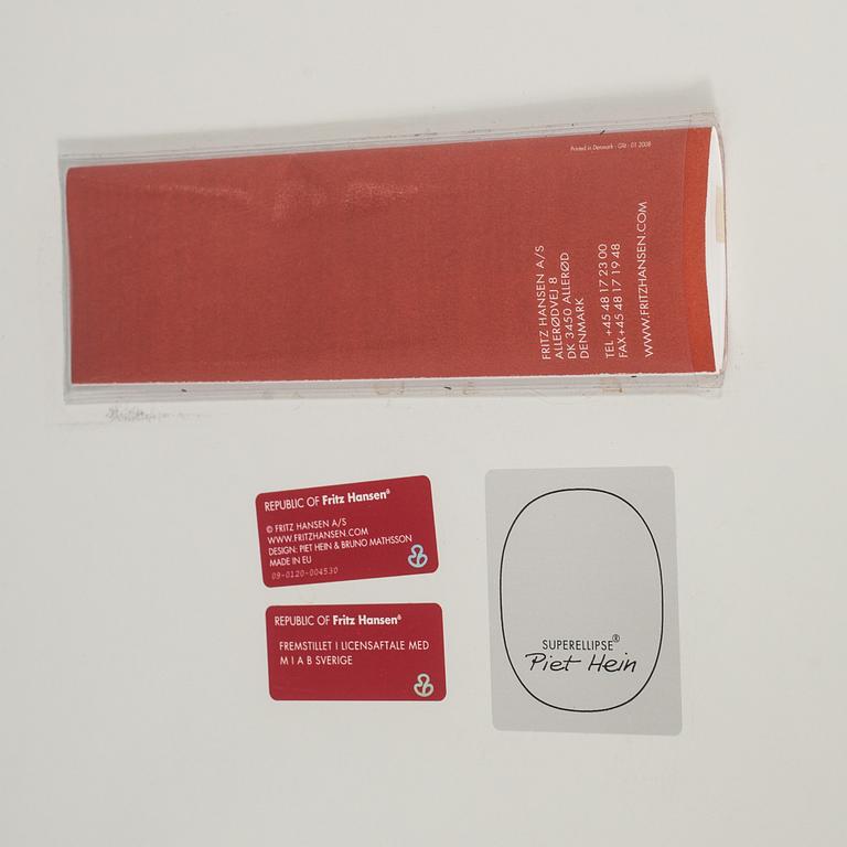 BORD, "Superellips", Bruno Mathsson och Piet Hein för Fritz Hansen.