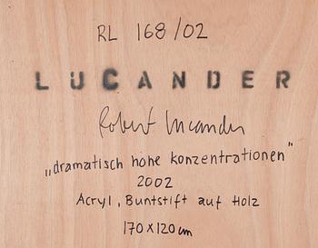ROBERT LUCANDER, "DRAMATISCH HOHE KONZENTRATIONEN".