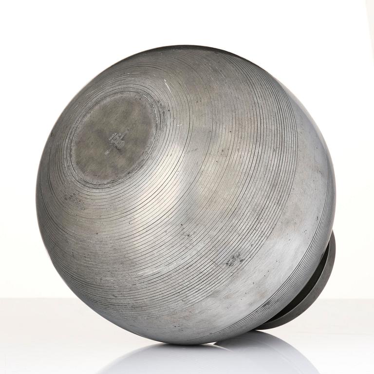 Sylvia Stave, a pewter vase model 5496, C.G. Hallberg, Stockholm, 1934.