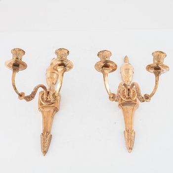 Appliquer, ett par, för två ljus, Ryssland, sent 1700-tal, Louis XVI.