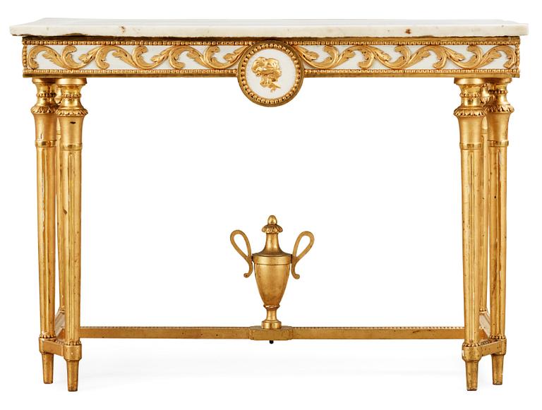 A Gustavian late 18th Century console table.