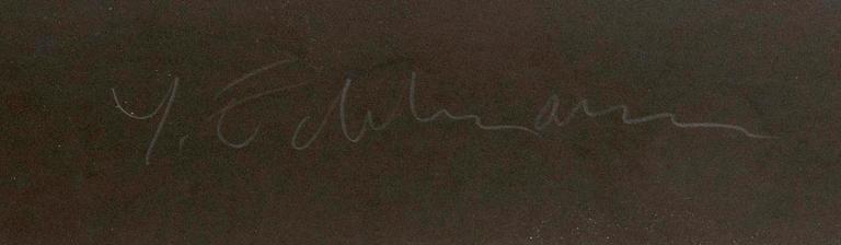 Yrjö Edelmann, färglitografi, signerad och numrerad.