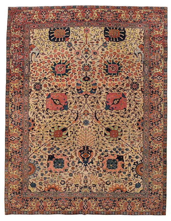 Matto, semi-antique Tabriz Petag, ca 393,5 x 303 cm.