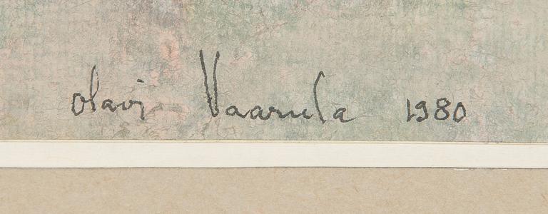 Olavi Vaarula, blandteknik, signerad och daterad 1980.