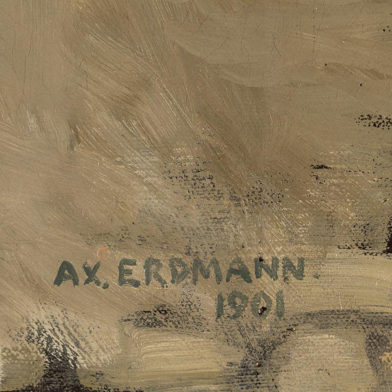 AXEL ERDMANN, oil on canvas, signed and dated 1901.