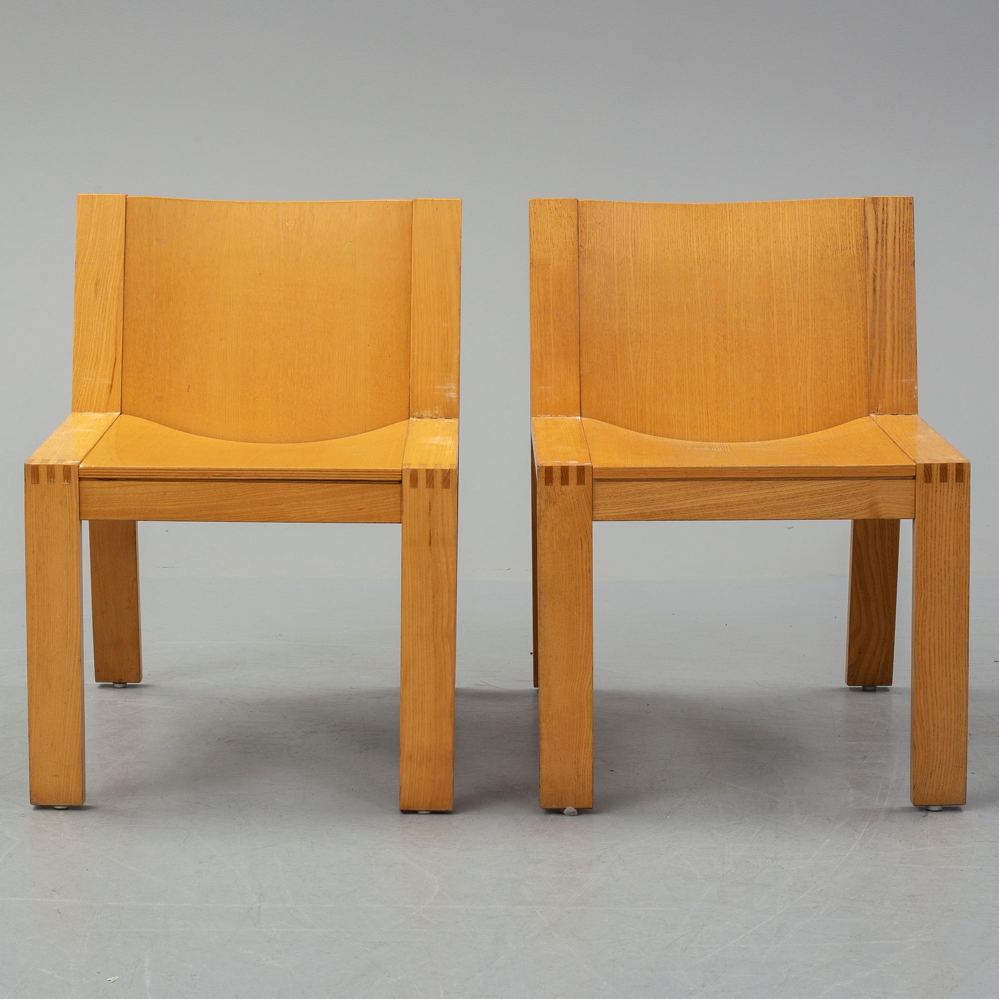 Stolar, 6 st, 1900-talets andra hälft.