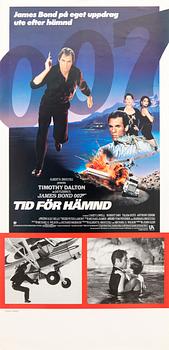 Movie poster James Bond "Licence to Kill" Printcom Linköping 1989.