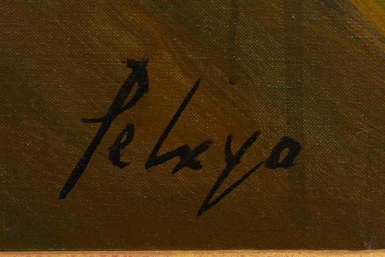 Orlando Pelayo Entrialgo, olja på duk, signerad, A tergo daterad 1978.