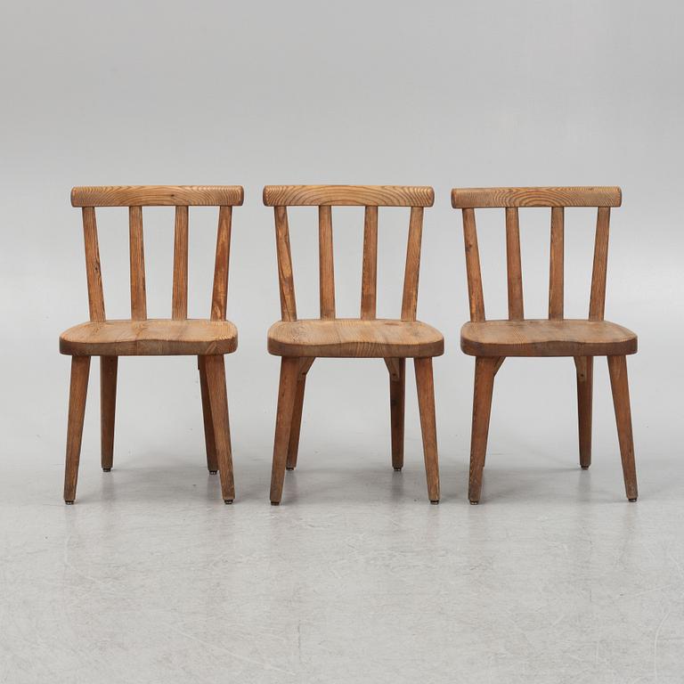 Axel Einar Hjorth, three 'Utö' pine chairs, Nordiska Kompaniet, 1930's.