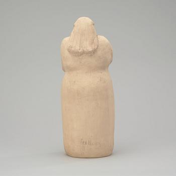 An Åke Holm terracotta figure of a woman, Höganäs 1940's.