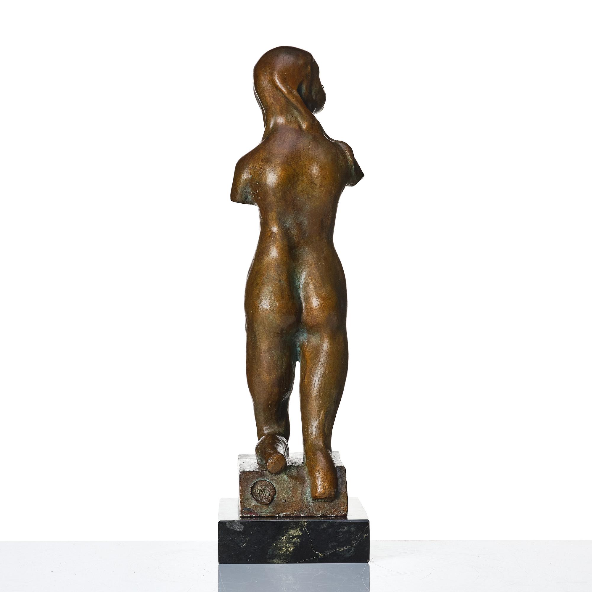 Gunnar Nilsson, sculpture. Signed with monogram. Bronze, height 42.5 cm.
