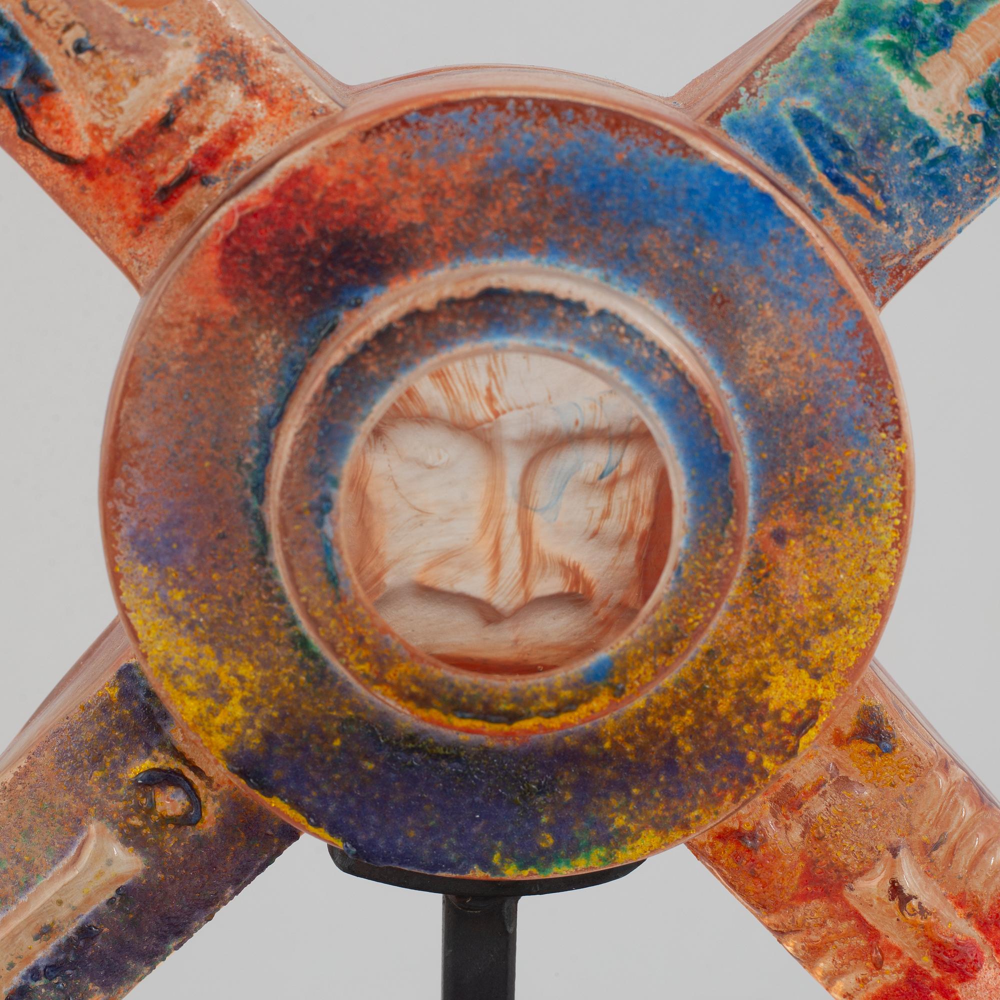 Kjell Engman, a glass sculpture, Kosta Boda, dated 1995.