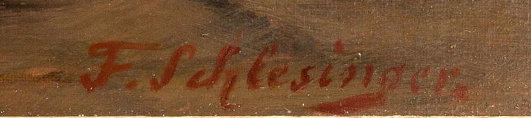 FELIX SCHLESINGER, oil on canvas, signed.