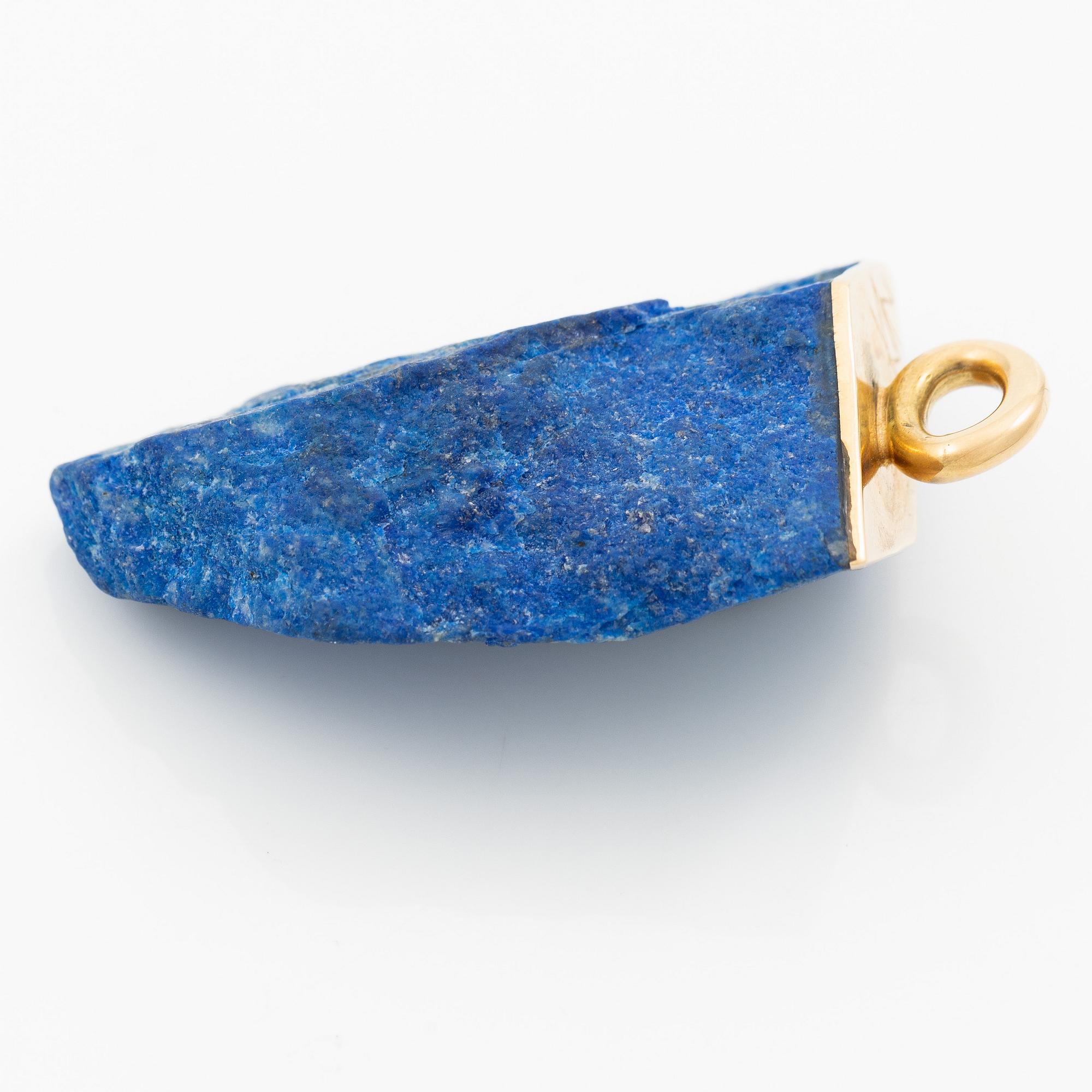 Kristian Nilsson, hänge 18K guld och lapis lazuli.
