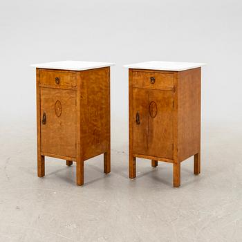 A pair of Art Nouveau bedside tables, early 20th century.