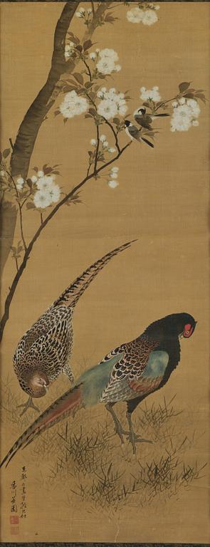 Unidentified artist, 'Pheasant pair', China, late Qing dynasty/circa 1900.