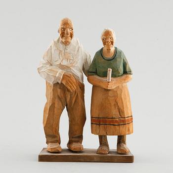 CARL OLOF TRYGG, a wooden sculpture, signed and dated 1928.