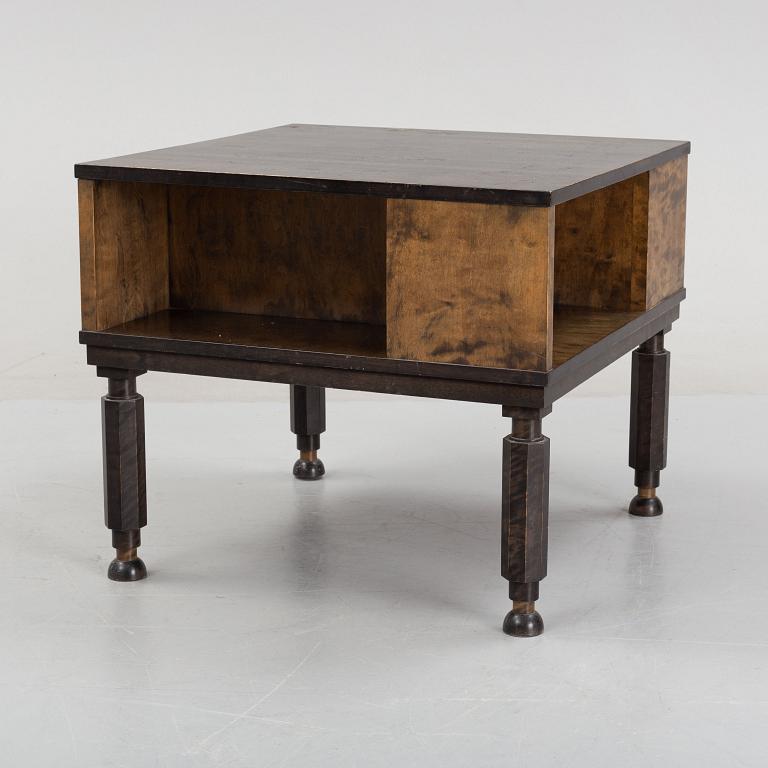 A birch Art Deco smoking table, 1920's/1930's.