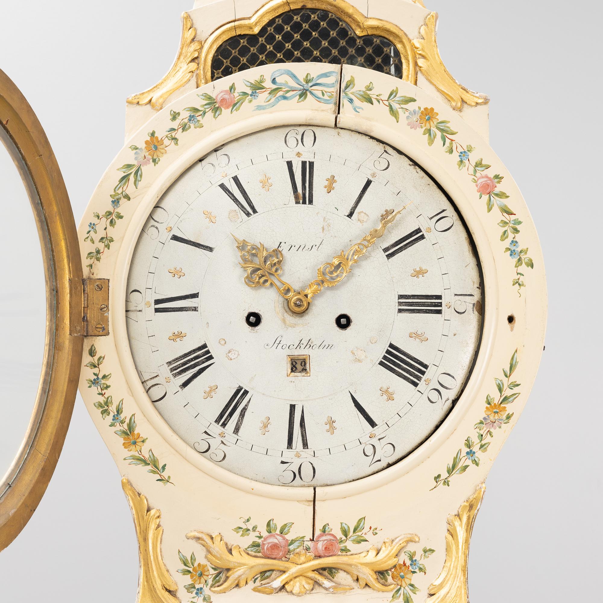 Golvur, av Petter Ernst (verksam i Stockholm 1753-1784), Rokoko.