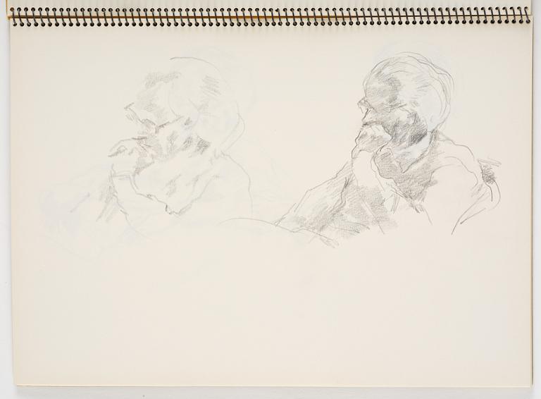 Lotte Laserstein, Skissblock med 23 teckningar varav 3 signerade.