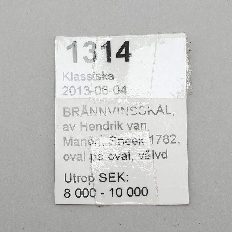 A silver brandy-bowl, likely by Hendrik van Manen, Sneek, Netherlands, 1782.