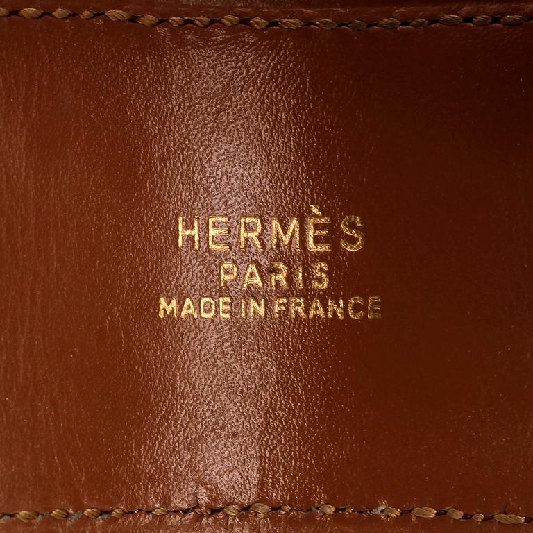 HERMÈS, an ostrich leather "Collier de Chien" bracelet.