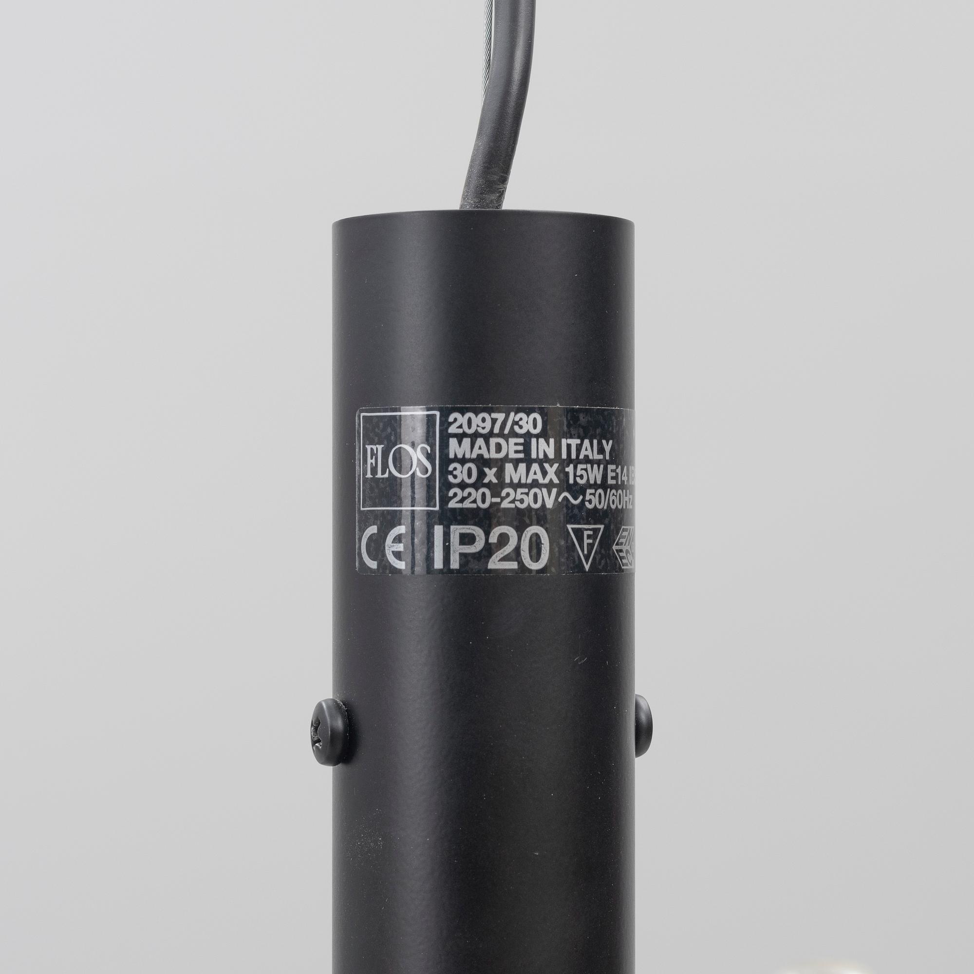 Gino Sarfatti, a model 2097/30 ceiling lamp, Flos, Italy.