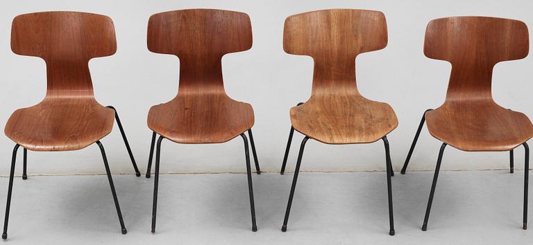 STOLAR, 4 st, modell 3103. Arne Jacobsen, Fritz Hansen. 1970-tal.