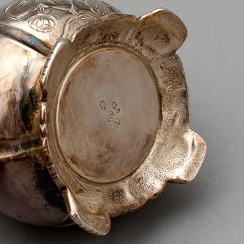KAFFESERVIS, 3 delar, silver, svenska importstämplar, total vikt ca 660g.