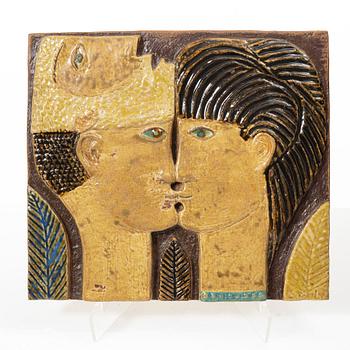 Stig Lindberg, A stoneware wall relief, Gustavsberg, 1952.