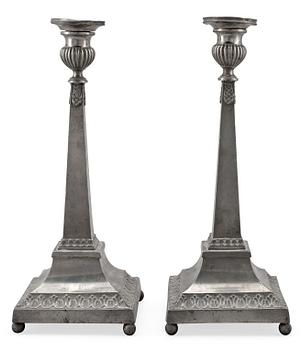 46. A PAIR OF CANDLESTICKS.