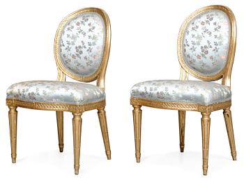 858. A pair of Gustavian chairs.