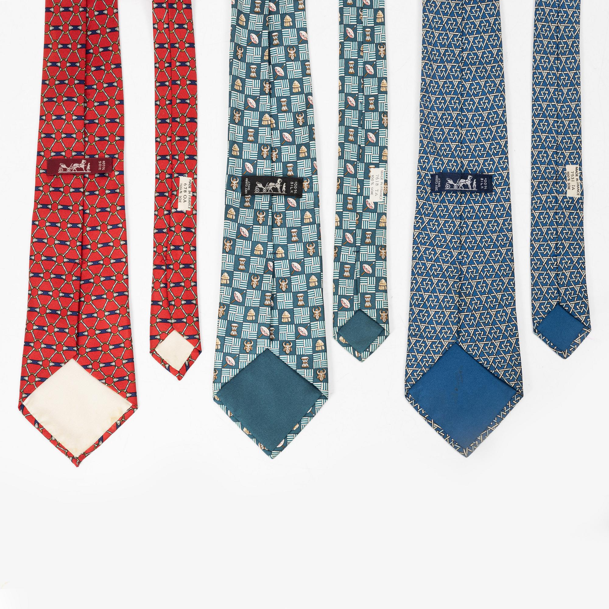 Hermès, ties, 3 pcs.