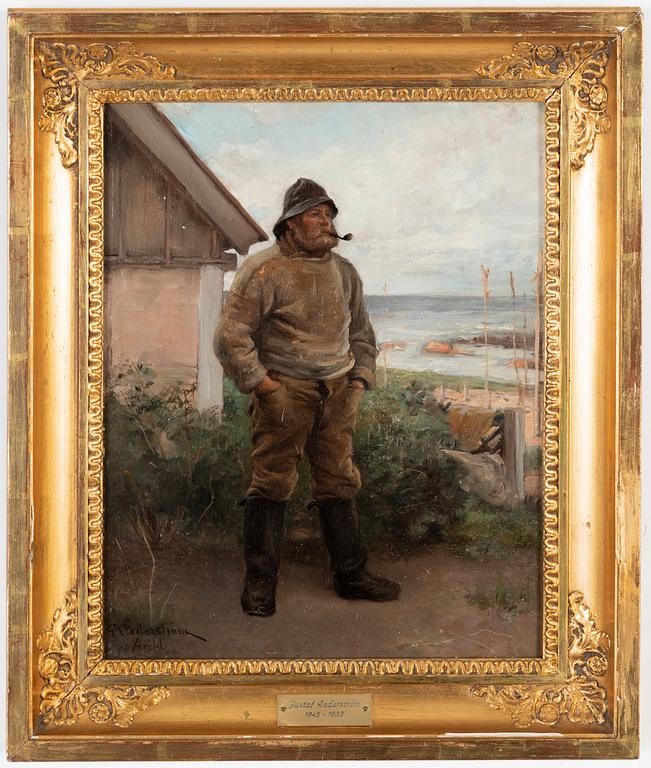 Gustaf Cederström, oil on panel, signed and dated -93.